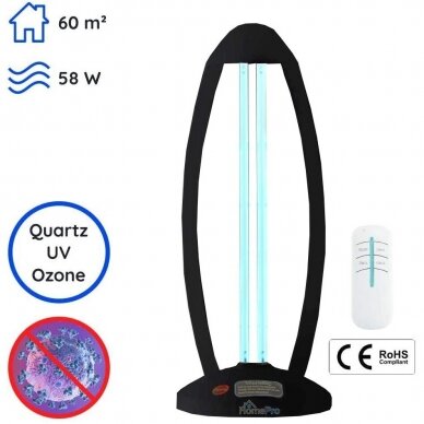 Dezinfekcinis kvarcinis šviestuvas UV-C 58W Ozone